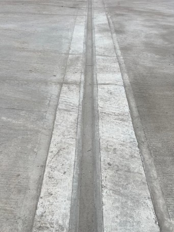 Concrete Floor with Recessed Drainage Channel